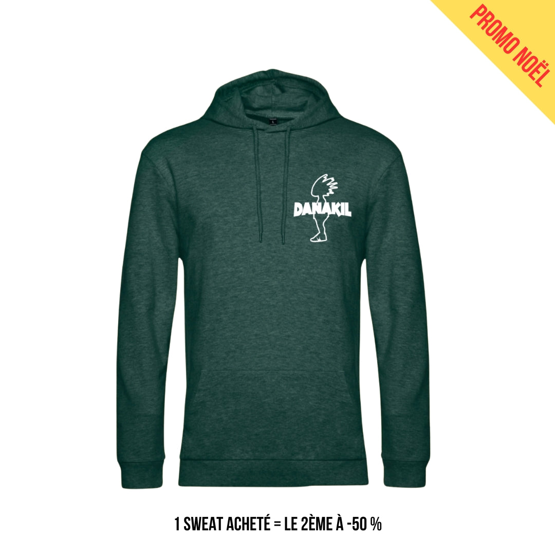 Danakil - Sweat à capuche Rasta "Marley" couleur vert