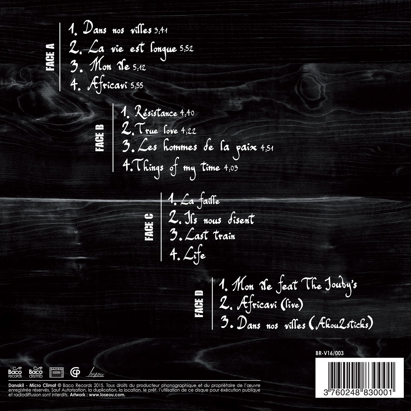 仏LP Danakil Micro Climat BAC08 Baco EU /00400 Danakil – Micro Climat – 2 x Vinyl (Gatefold, LP, Album, Reissue