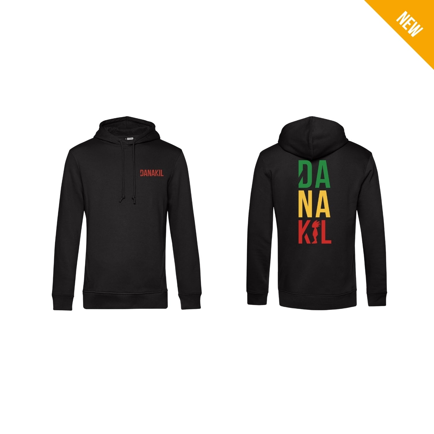Danakil - Sweat à capuche vert/jaune/rouge Rasta 2025