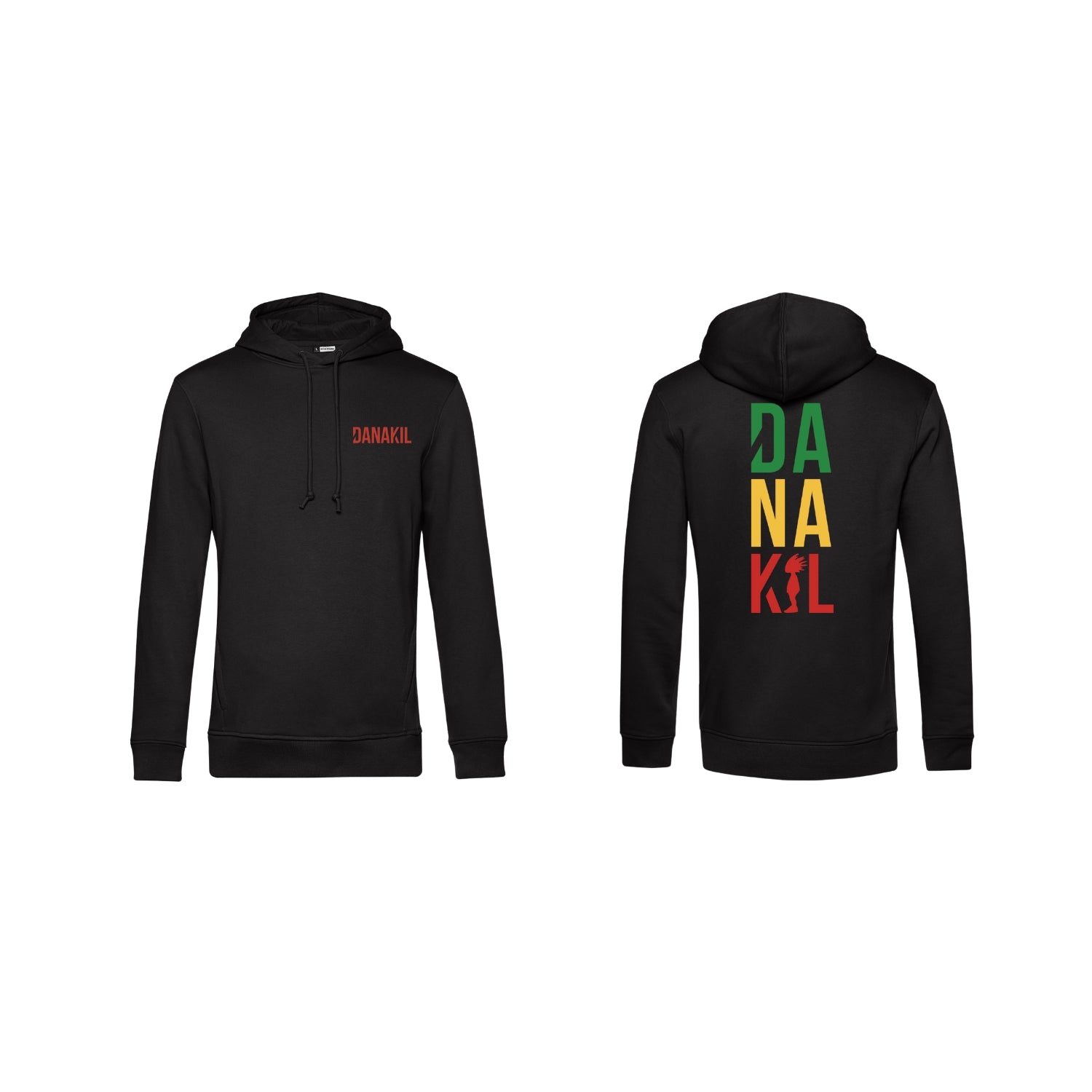 Danakil - Sweat à capuche vert/jaune/rouge Rasta 2025