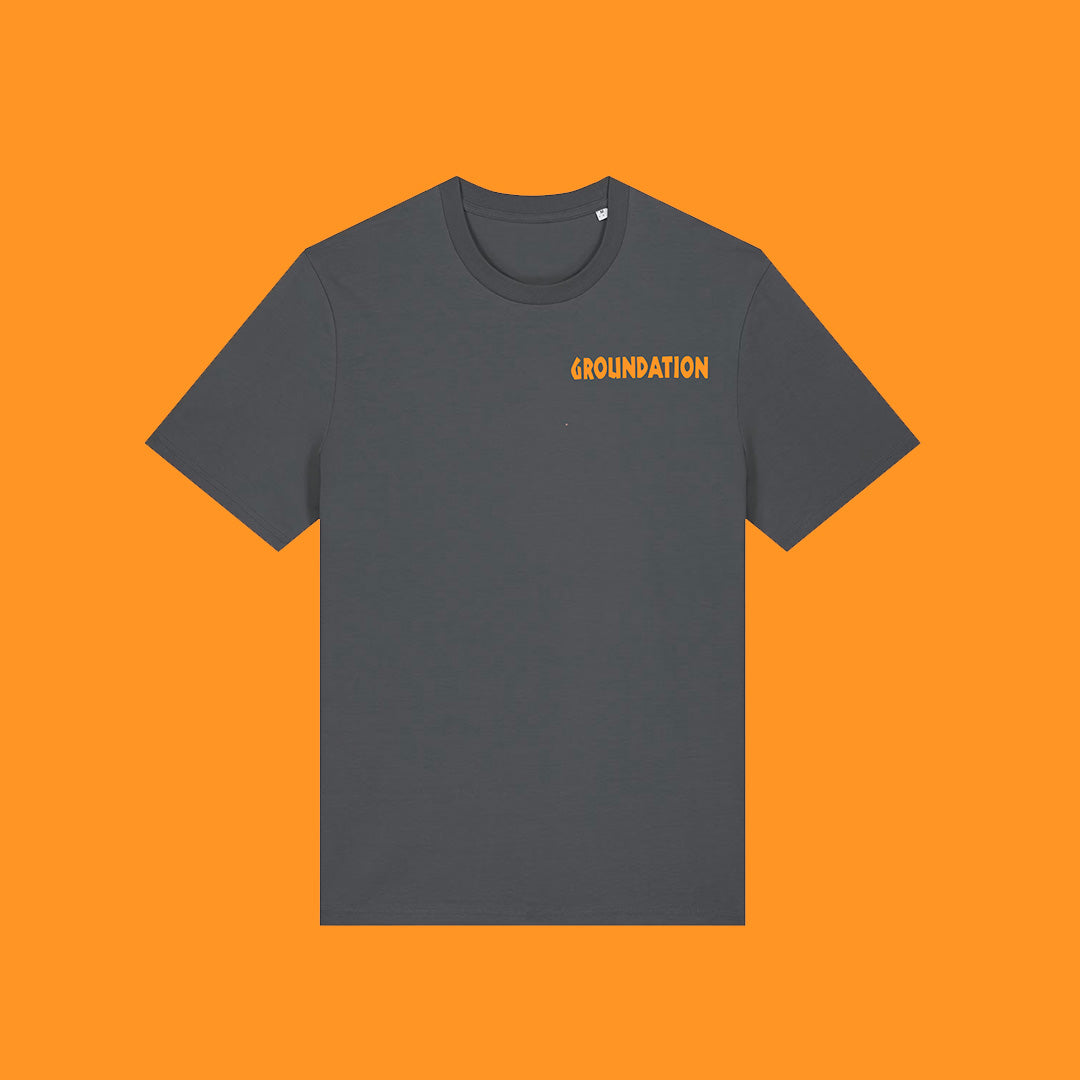 Groundation - T-Shirt Lion gris anthracite