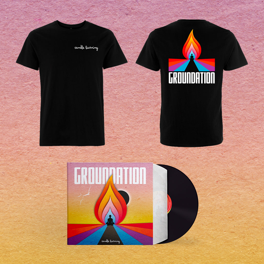 Groundation - Pack T shirt + album Candle Burning