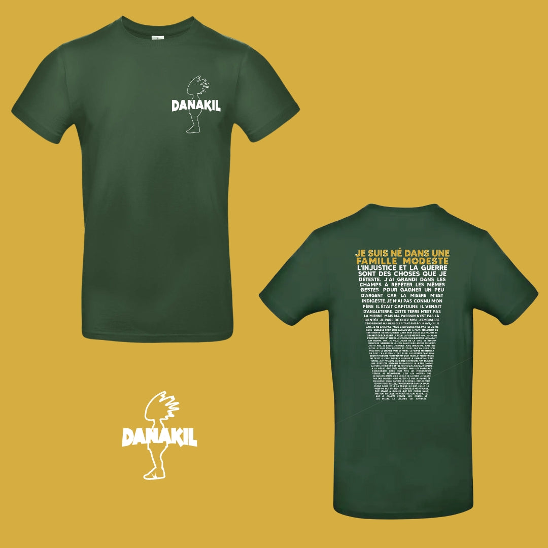 Danakil - T-Shirt Rasta "Marley" couleur vert