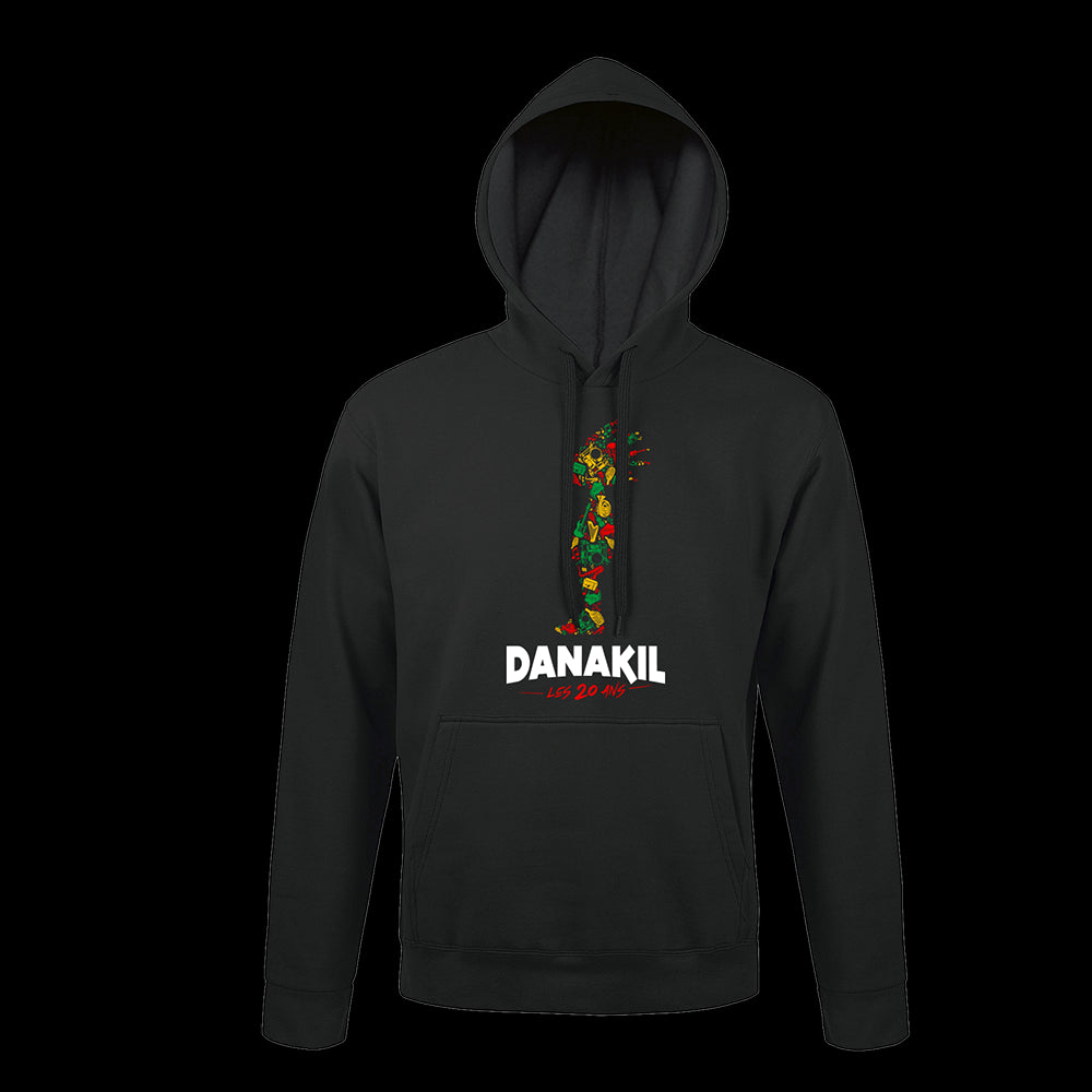 Danakil - Sweat à capuche 20 ans (rasta vert/jaune/rouge)