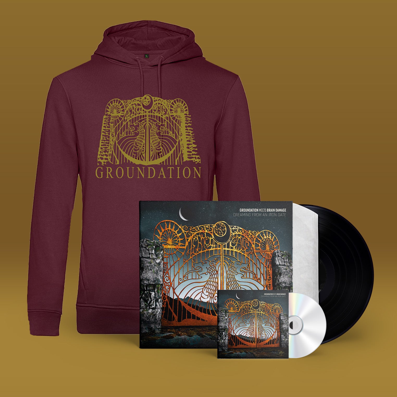 Groundation - Pack sweat + album Dreaming from an Iron Gate