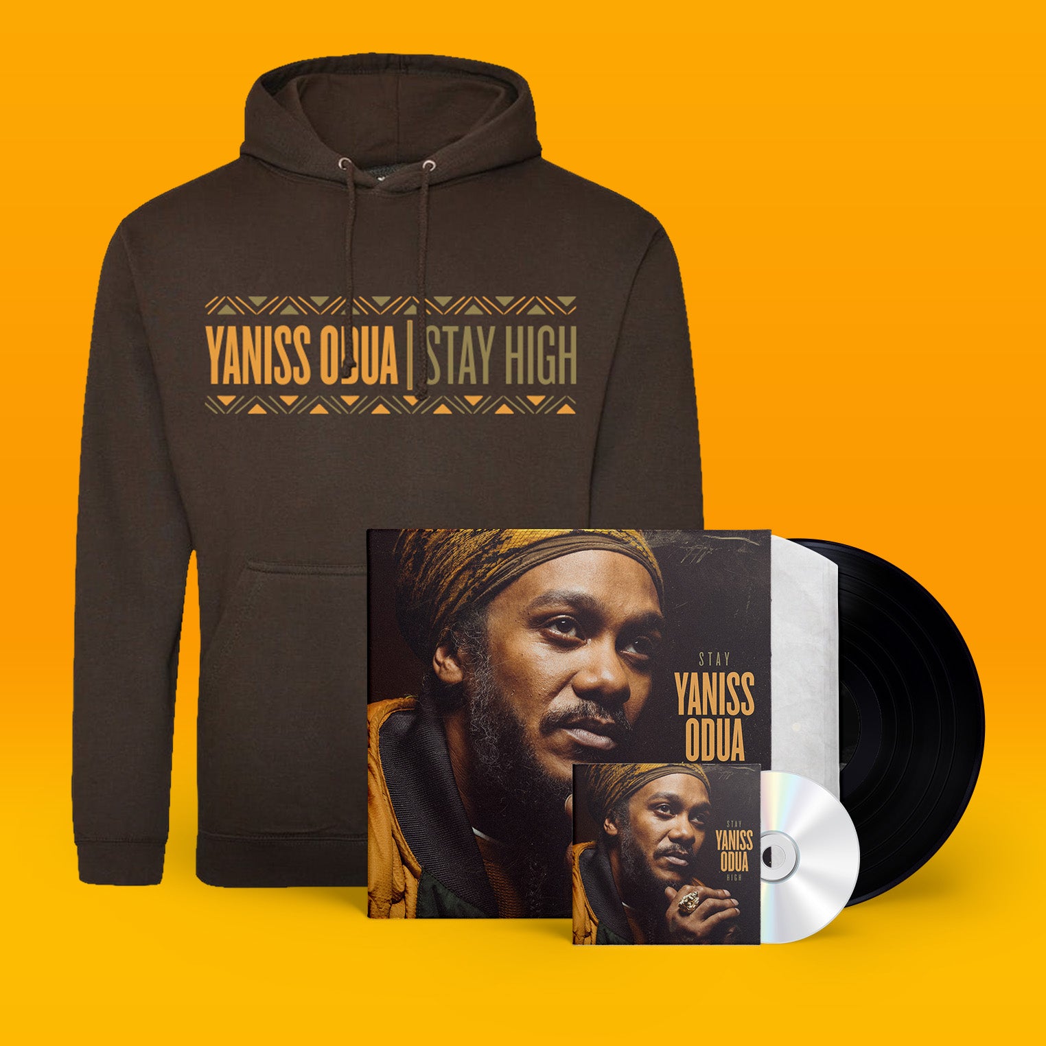 Yaniss Odua - Pack sweat + album Stay High